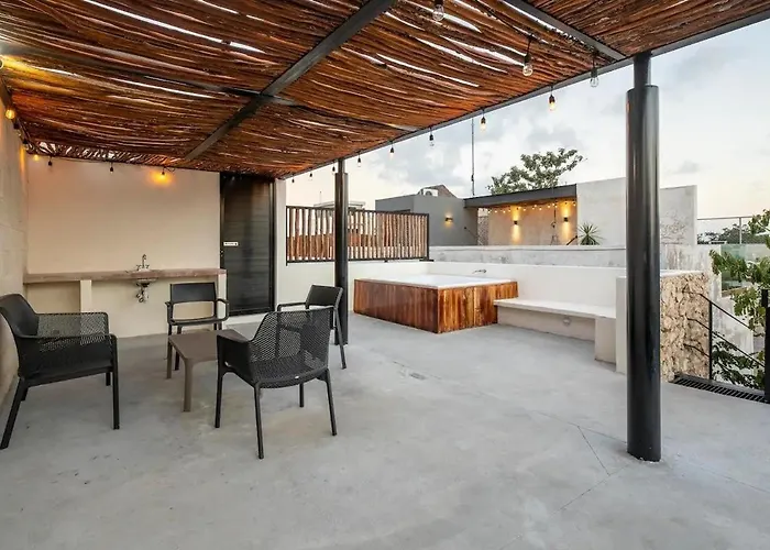 Apartment Private Rooftop With Jacuzzi Sleeps 8 In La Veleta Tulum